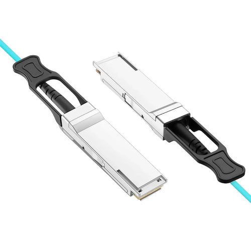 Câble optique actif compatible 100G QSFP28 pour connectivité Ethernet fibre haut débit dans les serveurs et centres de données