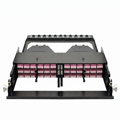 Châssis rack haute densité 144F

chassis fibre optique 144 fibres

boîtier fibre optique rackmount

compatible avec 6x cassettes MPO

chassis pour cassettes MPO

rack fibre haute densité

système fibre optique modulaire

solution fibre optique centre de données

chassis rack 19 pouces

sans cassettes MPO

chassis distribution fibre optique

panneau de brassage haute densité 144F