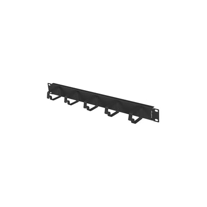 Panneau de gestion de câbles horizontal 19 pouces 1U avec 5 anneaux en D pour racks serveur et armoires réseau