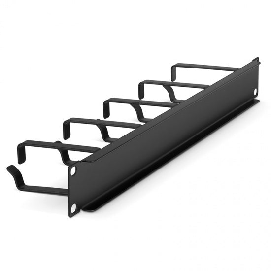 Panneau de gestion de câbles horizontal 19 pouces 1U avec 5 anneaux en D pour racks serveur et armoires réseau