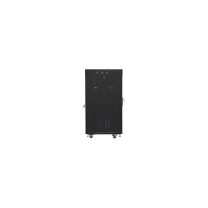 Vue arrière de l'armoire serveur rack 42U 19 pouces 800x1200 mm noire sur pied pour équipement de centre de données