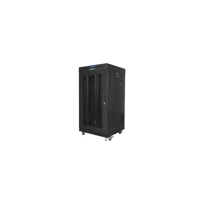 Armoire serveur sur pied 22U 19 pouces 600 × 600 noire avec porte en maille perforée écran LCD ventilée rack réseau centre de données armoire IT