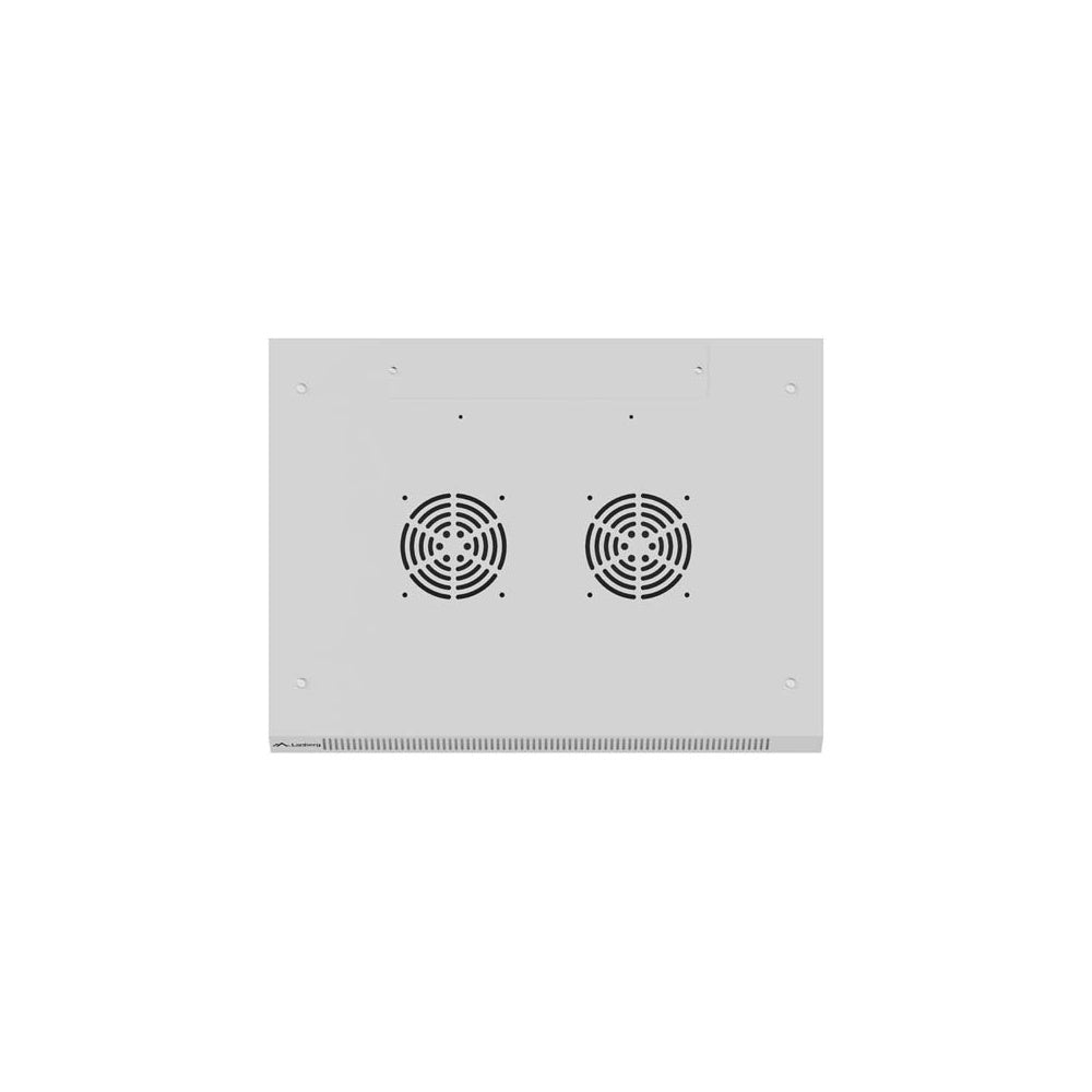 9U wandkast 19" met geperforeerde deur (flatpack) Grijs top
