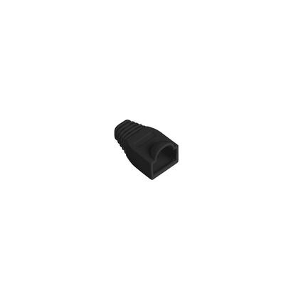 RJ45 strain relief boot black connector protection cap for Ethernet patch cables 100-pack network cable accessory