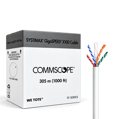 Câble en vrac CommScope GigaSPEED X10D Cat6A U/UTP blanc