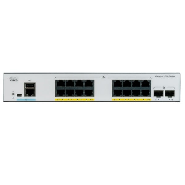 Cisco Catalyst C1000-16T-2G-L commutateur Gigabit Ethernet 16 ports couche 2 géré avec 2x uplinks 1G SFP