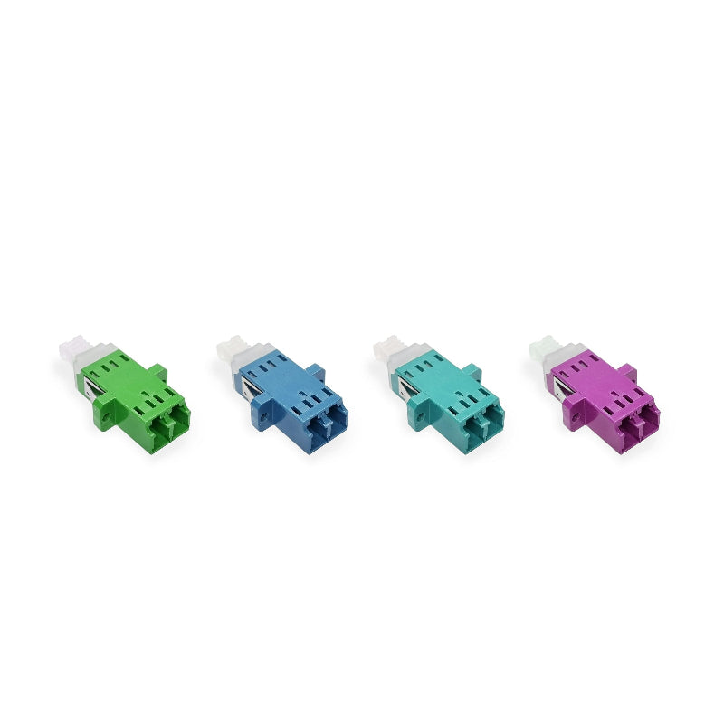 Adaptateur fibre optique LC duplex pour connexions LC vers LC dans les panneaux de brassage fibre haute densité en datacenter et installations réseau