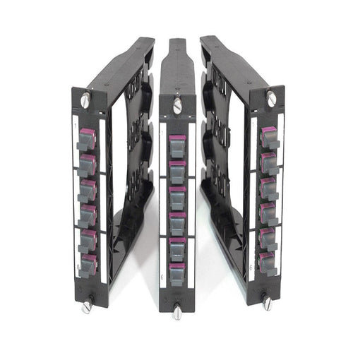 Module FO DCS 3U 7HP BO avec 6 adaptateurs MTP PC Type A pour fibre multimode OM4 50/125, panneau de brassage datacenter haute densité