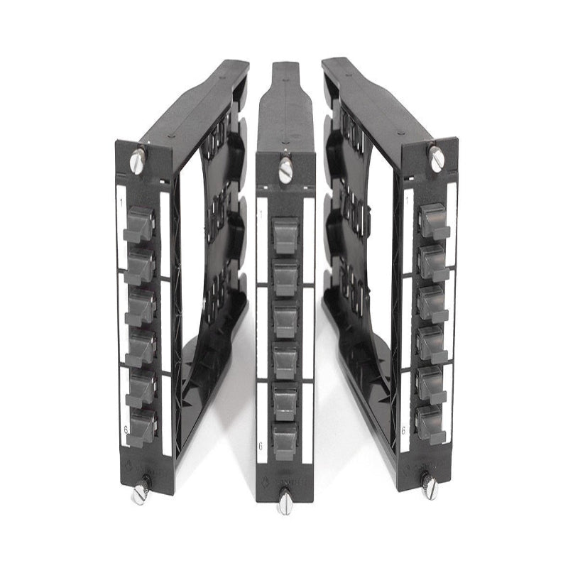 Module FO DCS 3U 7HP BO avec 6 adaptateurs MTP PC Type A pour fibre monomode OS2 9/125, panneau de brassage datacenter haute densité