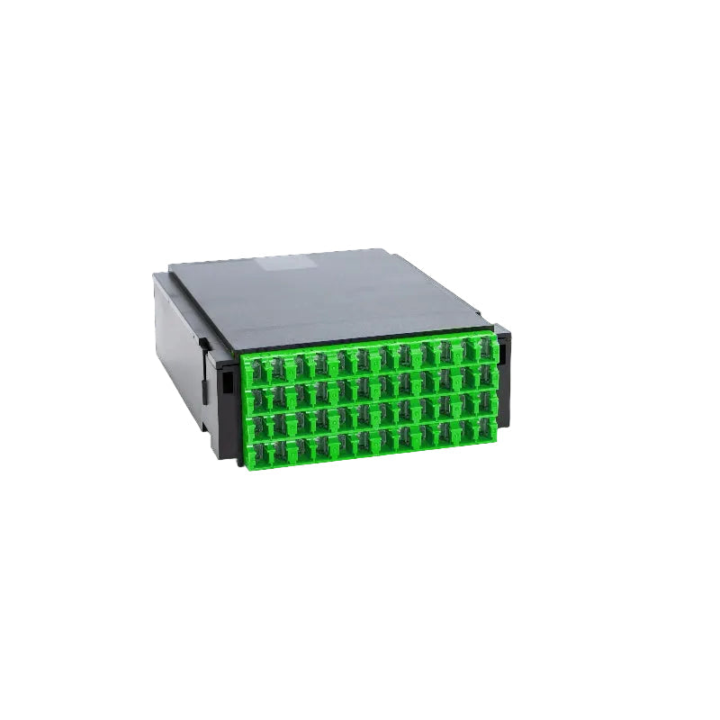 Module HD DCS BO avec 24 adaptateurs LC Duplex APC pour fibre monomode OS2, panneau de brassage datacenter haute densité