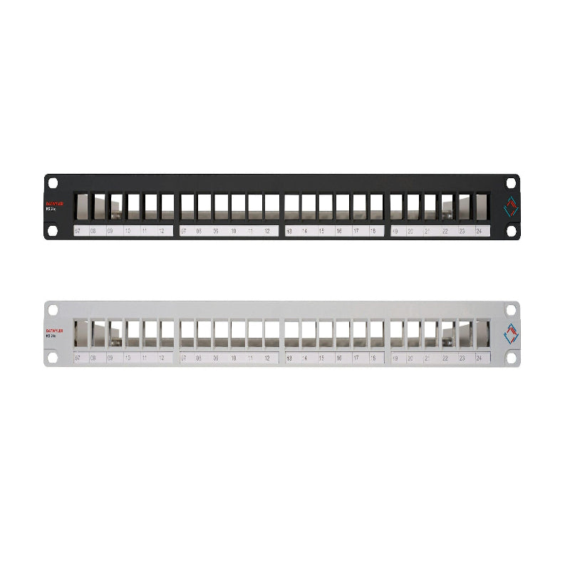 Panneau de brassage RJ45 24 ports, montage en baie 19 pouces 1U, panneau de brassage cuivre pour câblage structuré et datacenter