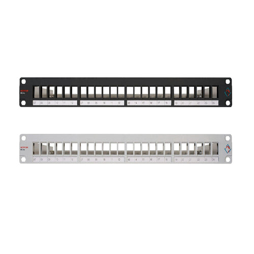 Panneau de brassage RJ45 24 ports, montage en baie 19 pouces 1U, panneau de brassage cuivre pour câblage structuré et datacenter