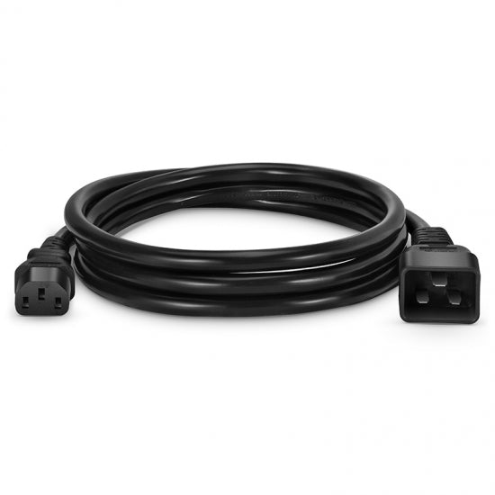 Cordon d'alimentation IEC C20 vers IEC C13 14AWG 250V 15A noir pour PDU rack et distribution d'alimentation datacenter