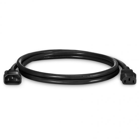 Cordon d'alimentation prolongateur IEC C14 vers IEC C13 14AWG 250V 15A noir pour PDU rack et distribution d'alimentation datacenter