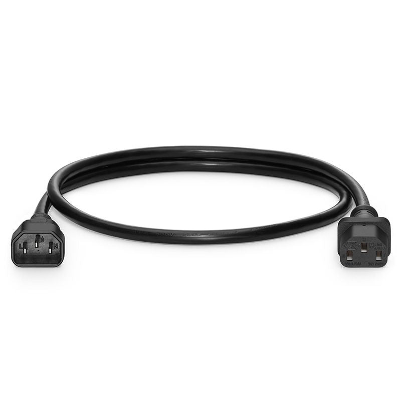 Cordon d'alimentation prolongateur IEC C14 vers IEC C13 18AWG 250V 10A noir pour PDU rack et distribution d'alimentation datacenter