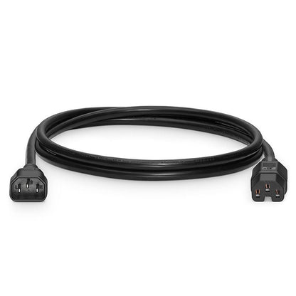 Cordon d'alimentation IEC C14 vers IEC C15 14AWG 250V 15A noir pour PDU rack et distribution d'alimentation datacenter