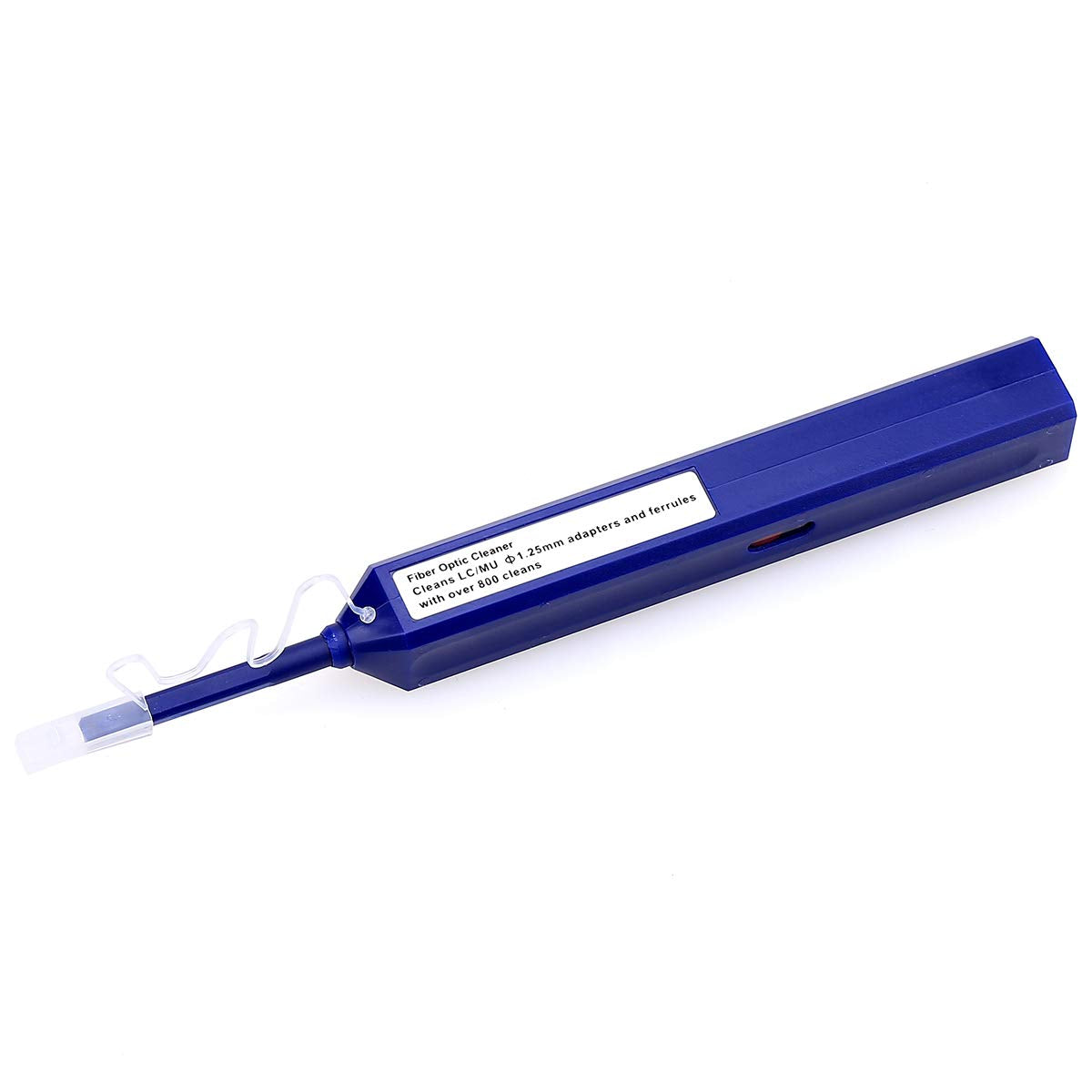 Nettoyeur fibre optique one click 1,25 mm pour connecteurs LC et MU pour nettoyage à sec des faces d'extrémité dans les centres de données et réseaux fibre haute densité