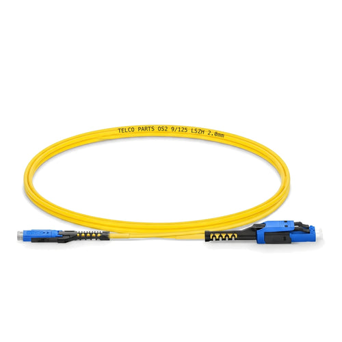 Jarretière optique OS2 MDC/UPC vers LC/UPC Uniboot duplex, jaune