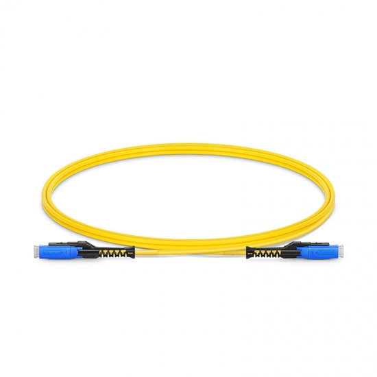 Jarretière fibre optique MDC UPC vers MDC UPC OS2 monomode duplex jaune LSZH haute densité pour connectivité centre de données 200G et 400G