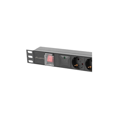 PDU rackmount 19 pouces 1U avec interrupteur et prises Schuko pour rack serveur