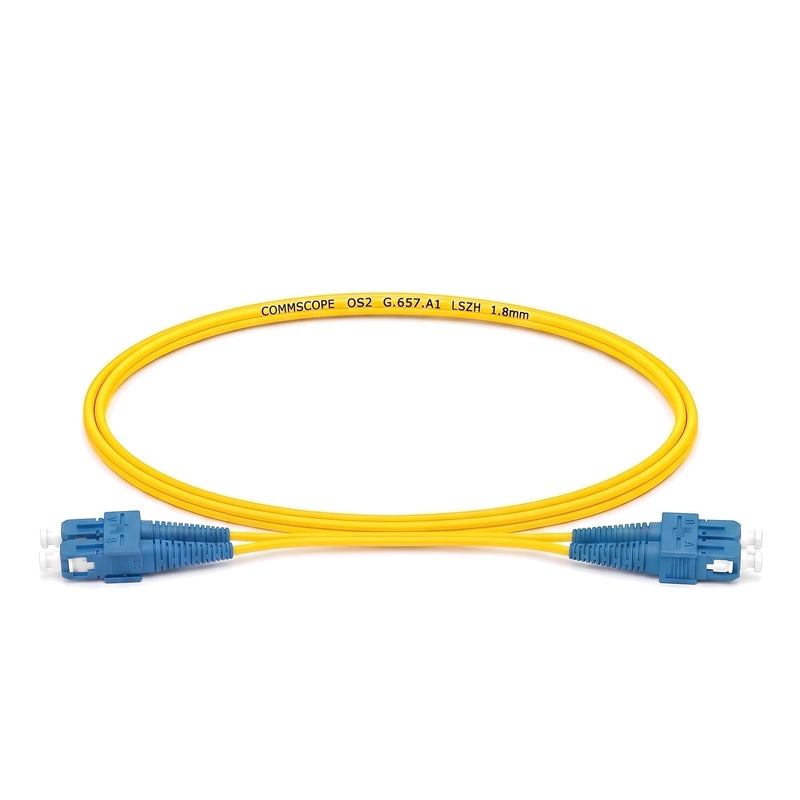 Jarretière optique CommScope monomode SC/UPC vers SC/UPC duplex, jaune