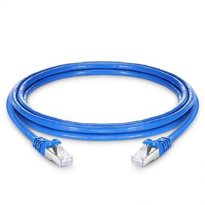Cat6A S/FTP RJ45 Ethernet patch cable blue shielded 10G network cable for LAN and data center connectivity