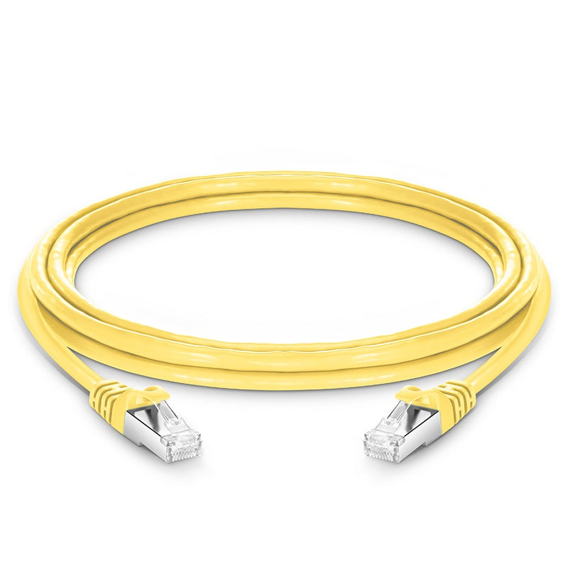 Cat6A S/FTP RJ45 Ethernet patch cable yellow shielded 10G network cable for LAN and data center connectivity