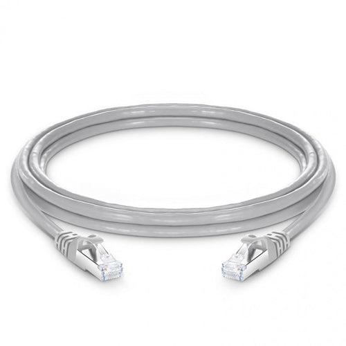 Câble réseau Ethernet Cat6A S/FTP RJ45 gris blindé 10G pour connectivité LAN et centre de données