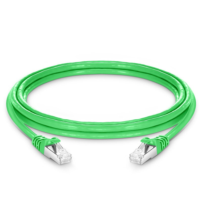 Cat6A S/FTP RJ45 Ethernet patch cable green shielded 10G network cable for LAN and data center connectivity