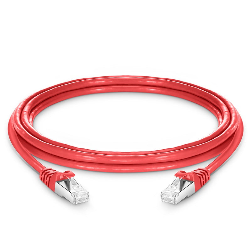 Cat6A S/FTP RJ45 Ethernet patch cable red shielded 10G network cable for LAN and data center connectivity