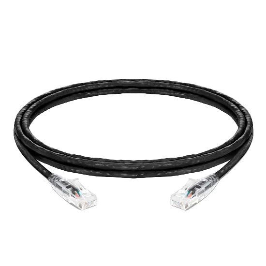 Cat6 U/UTP RJ45 Ethernet patch cable black 100% copper high speed network cable for LAN and data center connectivity