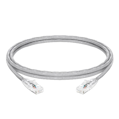 Cordon de brassage Cat6 U/UTP RJ45 Ethernet gris cuivre 100% pour LAN et datacenter haute performance