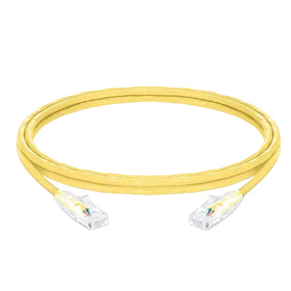 Cat6 U/UTP RJ45 Ethernet patch cable yellow 100% copper high speed network cable for LAN and data center connectivity