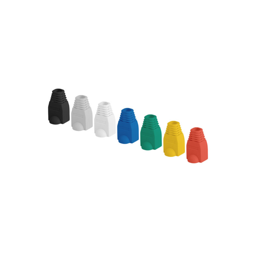 Manchon de protection RJ45 gris, capuchon de protection pour connecteur de câbles Ethernet patch, lot de 100, accessoire pour câble réseau