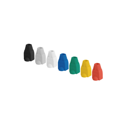 Manchon de protection RJ45 gris, capuchon de protection pour connecteur de câbles Ethernet patch, lot de 100, accessoire pour câble réseau