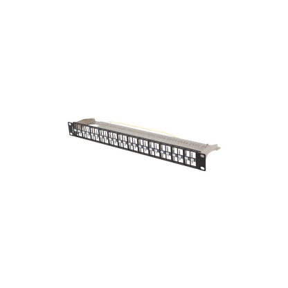 Panneau de brassage FTP Keystone 48 ports 19 pouces montage en baie 1U panneau de brassage réseau métallique blindé pour câblage structuré et connectivité datacenter