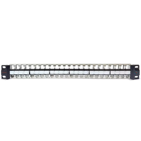 Panneau de brassage RJ45 48 ports, montage en baie 19 pouces 1U, panneau de brassage cuivre pour câblage structuré et installation datacenter